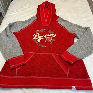 Majestic Red and Gray Fan Buccaneers Hoodie